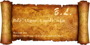 Böttger Lavínia névjegykártya